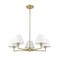 Z-Lite Leila Chandelier, 5-Light, 34 In.W x 10.75 In.H, Luxe Gold/White Linen 744-34R-LG - alternate 4